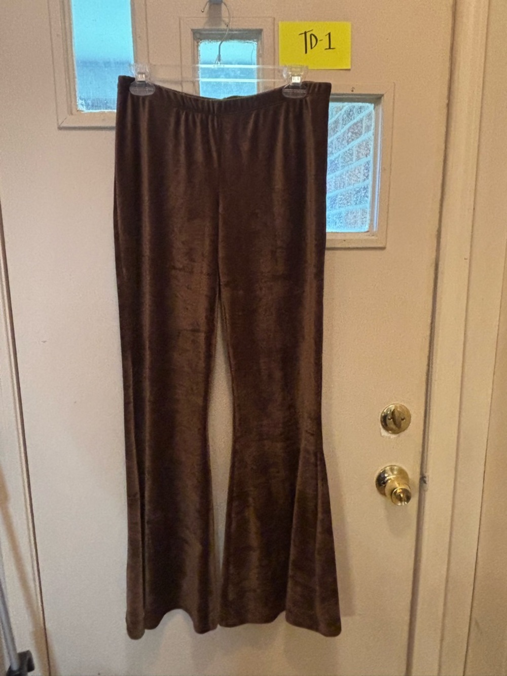 Women’s Brown Velour Flare Pants